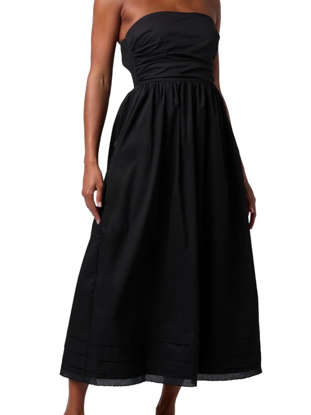 Lulu's Strapless Black Maxi Dress